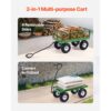 KFFKFF Mesh Steel Garden Cart 900 Lbs, 38 x 22 " Heavy Duty Utility Wagon Cart, Metal Garden Trolley with 10" Wheels, Removable Mesh Sides, 180 Swiveling Handle (Green) - Image 10