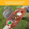 All-round play patio with canopy, kids indoor and outdoor kitchen play set - Image 4