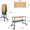 COSCO SmartFold Butcher Block Workbench, 700LB Capacity, Gray - Image 7