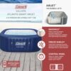 4 to 6 Person Inflatable Hot Tub Square Portable Outdoor Spa with 114 Soothing AirJets and Insulated Cover, Gray-Coleman - Image 26