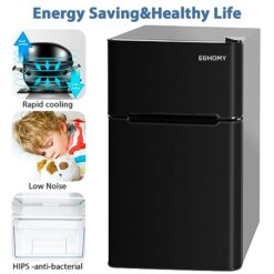 Alternative view of Euhomy Mini Fridge with Freezer, 3.2 Cu.Ft Mini Refrigerator with Freezer
