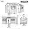 Side Entry 15 ft. W x 8 ft. D Plastic Storage Shed - Image 6