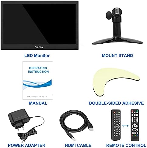13.3 inch Small PC Monitor 1366x768 Mini LED Monitor with HDMI VGA AV BNC USB Intput, for Fire Stick Computer Xbox Ras pi, Built-in Speaker - Image 7