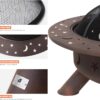 SUNCREAT 42” Patio Fire Pit Wood Burning with Mesh Spark Screen, Bonfire Outdoor firepit with Fireplace Poker, Black - Image 17