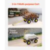 KFFKFF Mesh Steel Garden Cart 900 Lbs, 38 x 22 " Heavy Duty Utility Wagon Cart, Metal Garden Trolley with 10" Wheels, Removable Mesh Sides, 180 Swiveling Handle (Green) - Image 16