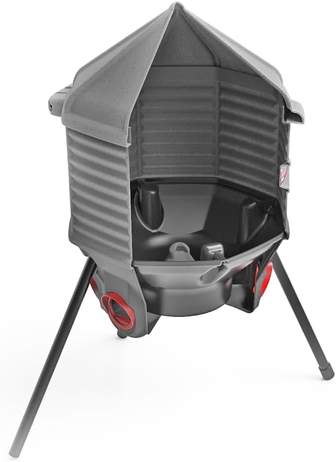 80lb Poultry Feeder, Adjustable Height, UV Stable, Weather Resistant, 8 Ports, Made in USA - Image 7