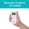 14,000 BTU Portable Air Conditioner with Heat and Remote Control, White - Image 3