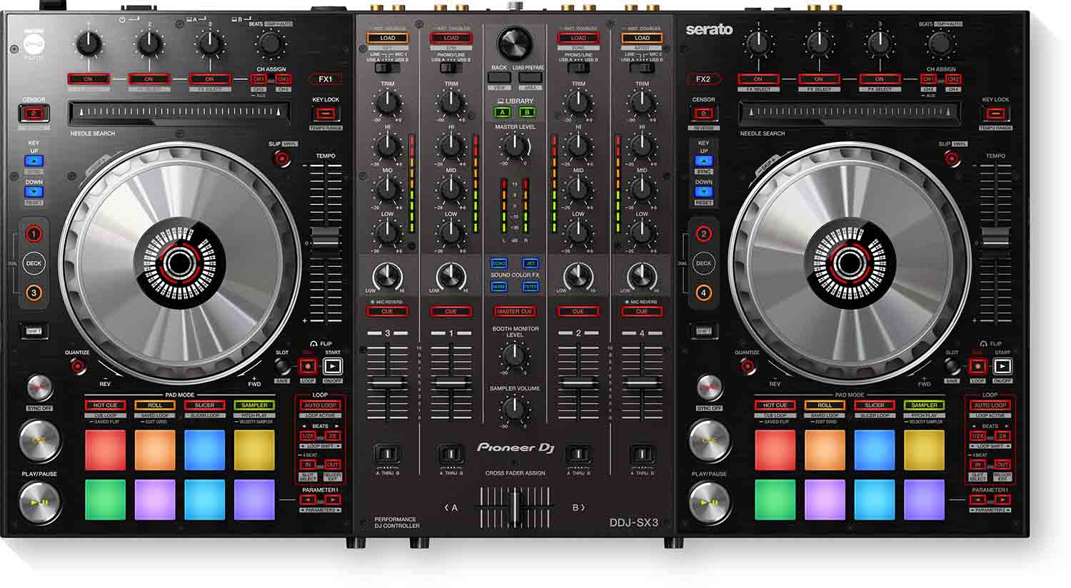 B-Stock: Pioneer DJ DDJ-SX3 4-Channel DJ Controller For Serato DJ Pro - Image 2
