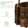 Best Choice Products Rustic Wooden Wishing Well Planter Outdoor Home Décor for Patio, Garden, Yard w/Hanging Bucket - Image 4