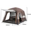 KFeng 12 Person Tents for Camping - 2Rooms 3Doors&3Windows Mesh,Suitable for Outdoor/Picnic,Brown - Image 23
