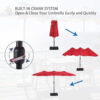8 Pieces Patio Dining Set with Umbrella,Outdoor Furniture Set with 6 Sling Dining Swivel Chairs - Image 7