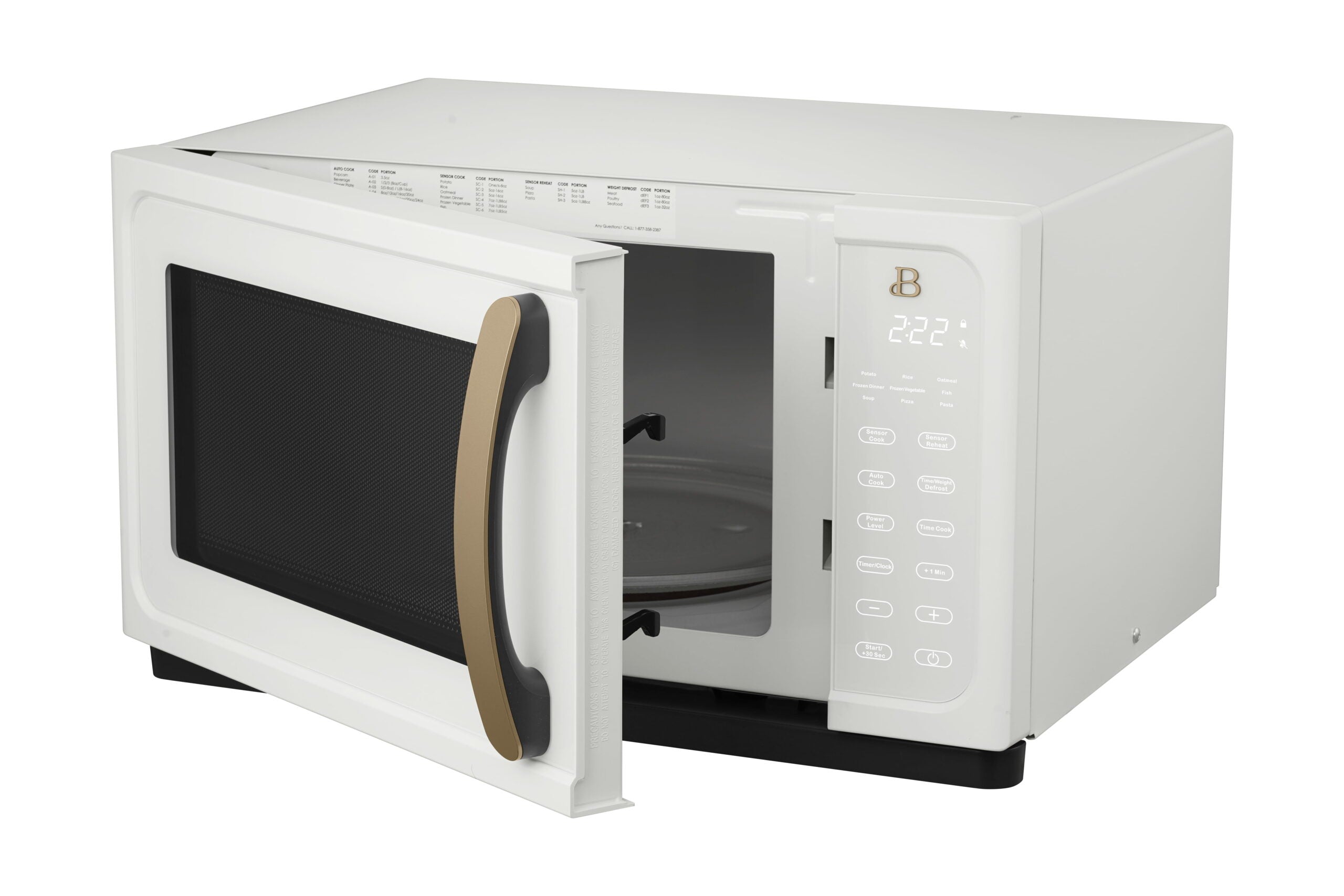 Beautiful 1.1 Cu ft 1000W Sensor Microwave Oven, White Icing - Kitchen Appliance - Image 7