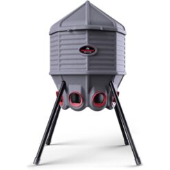 80lb Poultry Feeder, Adjustable Height, UV Stable, Weather Resistant, 8 Ports, Made in USA