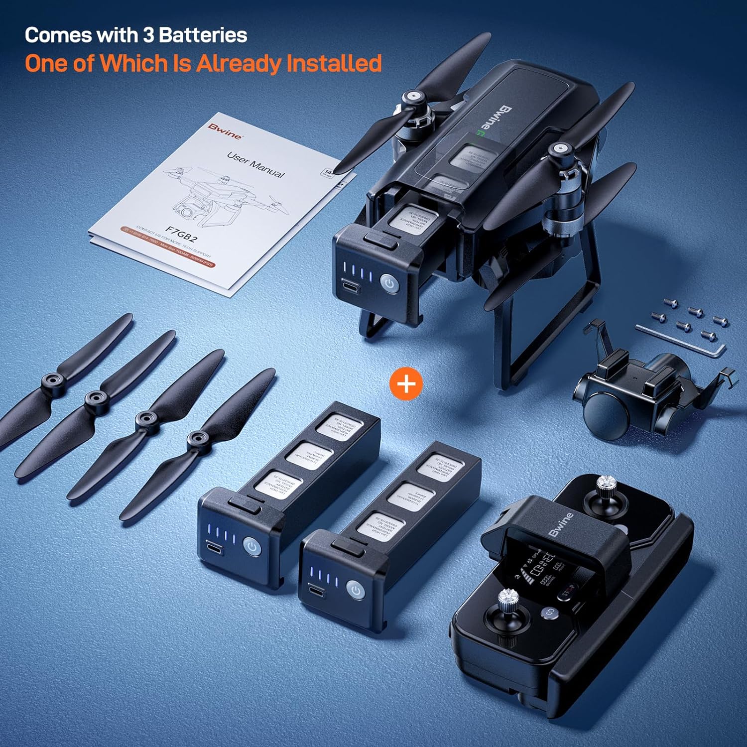 GPS Drones with Camera for Adults 4K Night Vision, 3-Aix Gimbal, 2Mile Long Range, 75Mins Flight Time Professional Drone with 3 Battery, Auto Return+Follow Me+Fly Around+Beginner Mode for Kid - Image 8
