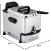 T-Fal Ultimate Steel Deep Fryer with Basket 3.5 Liter Oil and 2.6 Pound Food Capacity - Image 2