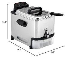Alternative view of T-Fal Ultimate Steel Deep Fryer with Basket 3.5 Liter Oil and 2.6 Pound Food Capacity