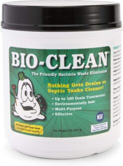 Bio-Clean Natural Drain Cleaner 2lb - Enzyme-Based, Eco-Friendly, 100 Treatments, Safe for Septic Tanks & Grease Traps