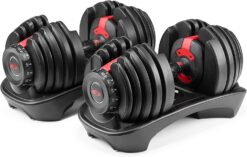 Bowflex SelectTech 552 Adjustable Dumbbells Pair - 5 to 52.5 lbs Weight Range, Replaces 15 Sets