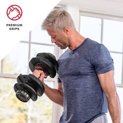 Alternative view of Bowflex SelectTech 552 Adjustable Dumbbells Pair - 5 to 52.5 lbs Weight Range, Replaces 15 Sets
