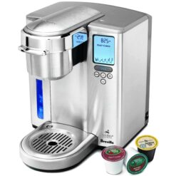 Breville BKC700XL Single-Cup Coffee Brewer with 64oz Reservoir, Stainless Steel, Auto On/Off, Adjustable Temp, 5 Brew Sizes