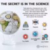 MOVA 4.5" Self-Rotating Globe Earth with Clouds, Light Powered - Image 4