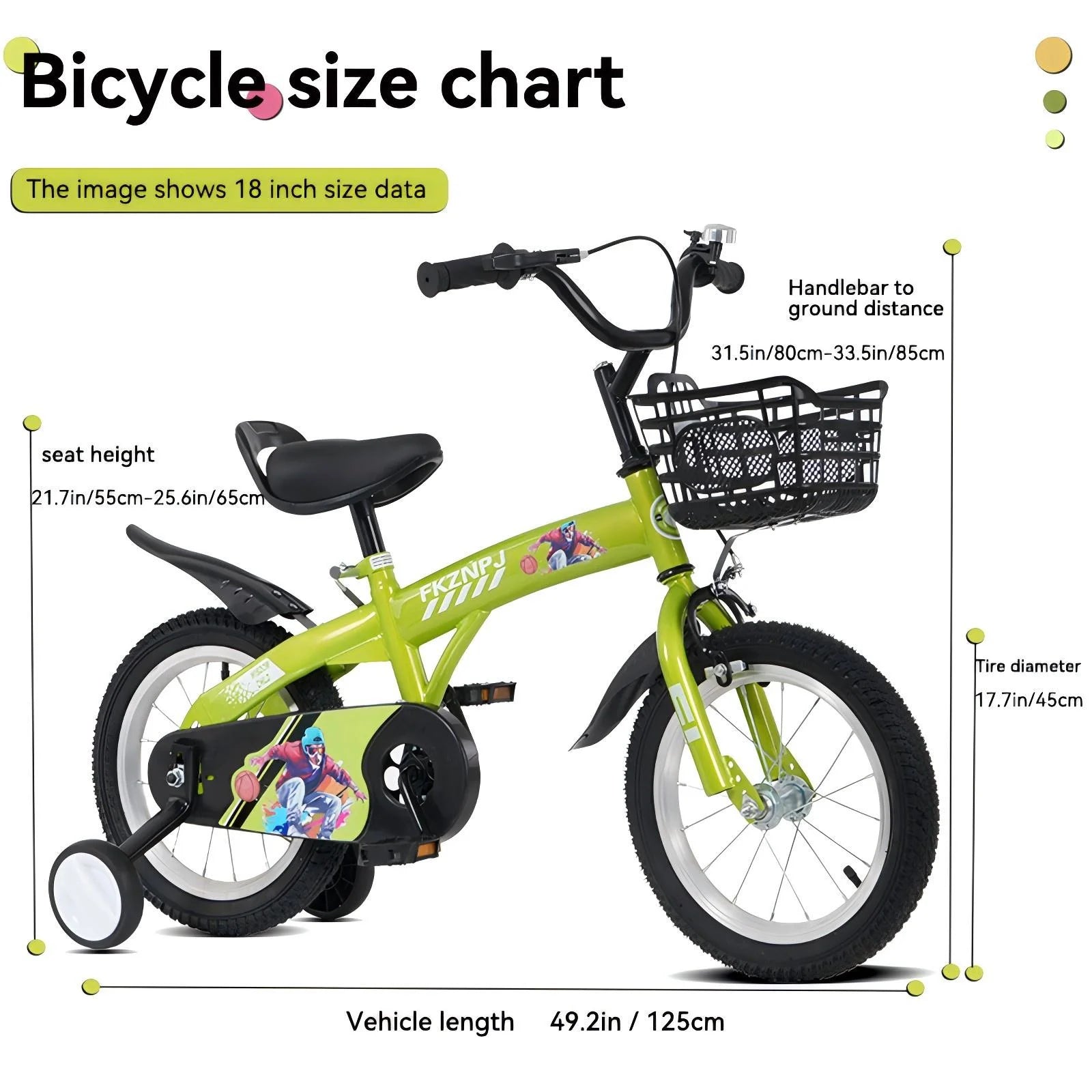 Baprem 18" Girls Bike for 5-9 Years Old Kids, Cute Kids Bike with Training Wheels, Steel Frame Sporty Children Bicycle, Pink - Image 60