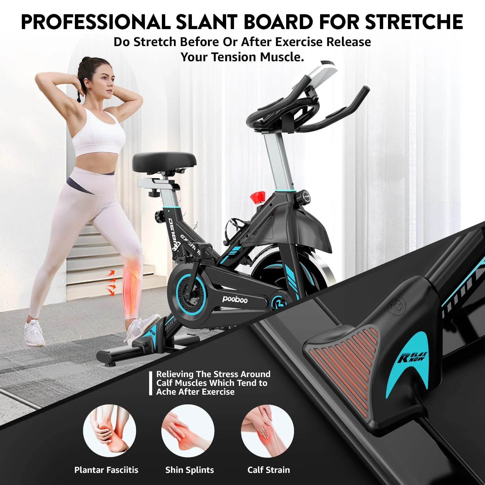 Pooboo Indoor Cycling Bike Magnetic Stationary Exercise Bikes Home Cardio Workout Bicycle Machine 350lb Flywheel Weight 40lbs - Image 5