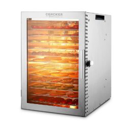 Alternative view of Cercker Food-Dehydrator Machine with 12 Stainless Steel Trays