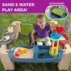 All-round play patio with canopy, kids indoor and outdoor kitchen play set - Image 3