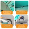 KFeng 12 Person Tents for Camping - 2Rooms 3Doors&3Windows Mesh,Suitable for Outdoor/Picnic,Brown - Image 22