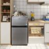 Mini Fridge with Freezer, 3.1 Cu.Ft Small Refrigerator, Compact Refrigerator with LED Light - Image 6