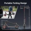 Electric Scooter - 8.5" Solid Tires, 350W Motor, Up to 19 MPH and 21-23 Miles Long-Range Portable Foldable Commuting Scooter for Adults with Double Braking System and App - Image 10