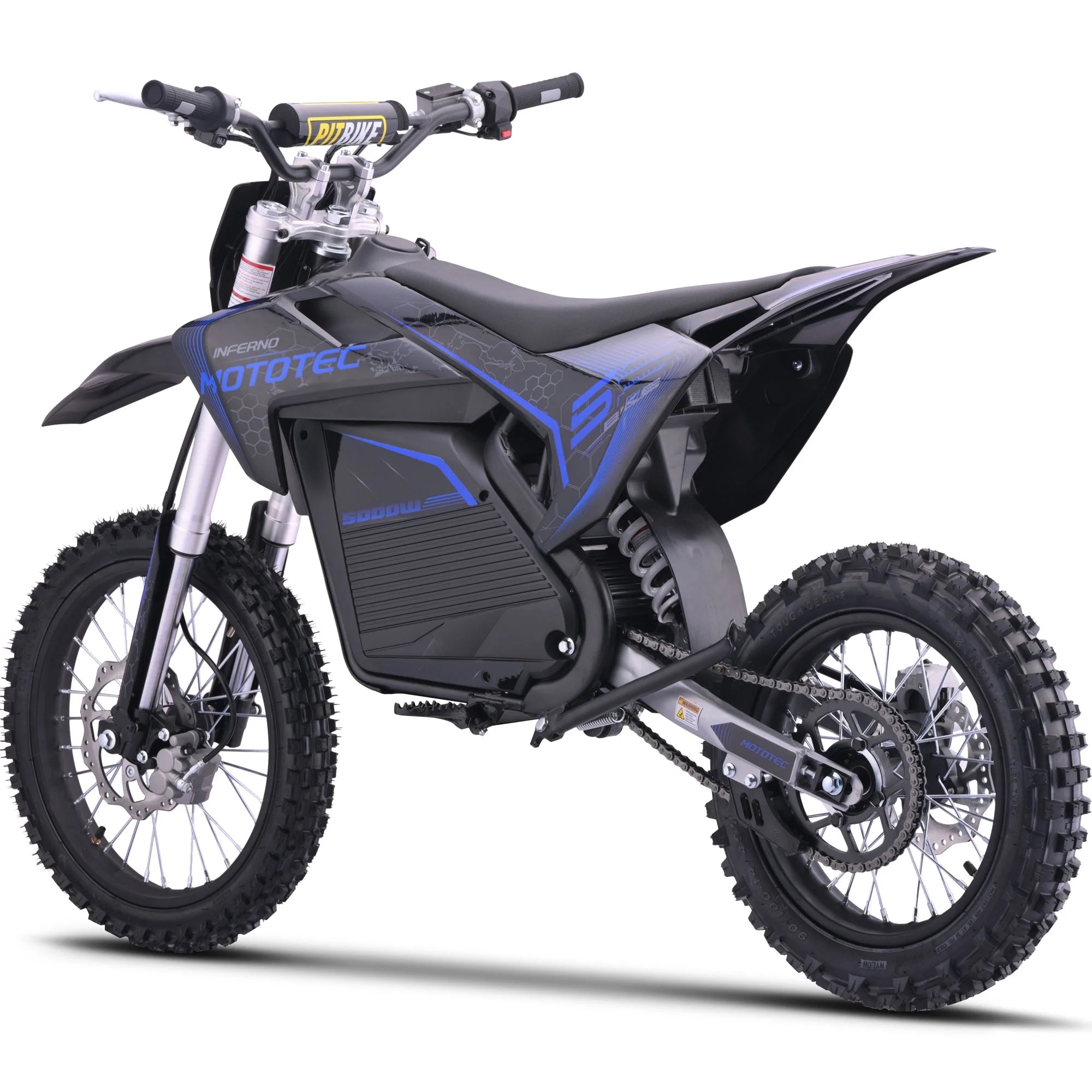 MotoTec 72v Pro Electric Dirt Bike 5000w Lithium Blue - Image 5