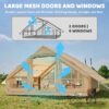 6 Person Inflatable Camping Tent with Pump, 10ft x7ft Glamping Family Tent Easy Setup 4 Season Waterproof Windproof Outdoor Blow Up Tent Luxury Oxford Cabin with Mesh Windows & Doors sgtnighsdesigns - Image 4