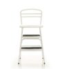 COSCO Stylaire Retro Chair + Step Stool with flip-up seat (white, one pack) - Image 4