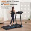 VLDTDRDI 500LBS 3.5HP Folding Treadmill with USB Charge Station,10Mph Electric Treadmil with Incline,Bluetooth Speaker,Device Holder and Pulse Sensor,Running Walking Exercise Machine - Image 8