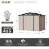 Aoxun 6.4x4 FT Outdoor Storage Shed for Tool Garden - Image 6