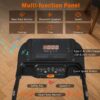VLDTDRDI 500LBS 3.5HP Folding Treadmill with USB Charge Station,10Mph Electric Treadmil with Incline,Bluetooth Speaker,Device Holder and Pulse Sensor,Running Walking Exercise Machine - Image 2