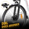PEXMOR Electric Bike for Adults 350W (Peak 500W) City Commuter Ebike 36V 12.5AH Removable Battery 26" Cruiser Electric Bicycle Shimano 6-Speed | Dual Shock Absorber | Basket - Image 6