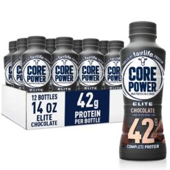 Core Power Elite Chocolate Protein Shake 42g, 14 Fl Oz, Pack of 12 - Workout Recovery Drink