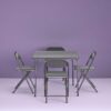 Cosco 5-Piece Folding Card Table Set, Black - Vinyl Seats, Easy Storage, Durable - Image 4