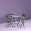 Cosco 5-Piece Folding Card Table Set, Black - Vinyl Seats, Easy Storage, Durable - Image 3