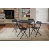 Cosco 5-Piece Folding Card Table Set, Black - Vinyl Seats, Easy Storage, Durable - Image 2