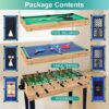 12-in-1 Game Table - 48" Combo Game Table, Ping Pong Table, Foosball Table, Air Hockey Table, Pool Table - Sports Arcade Games with Accessories - Ideal for Game Rooms and Family Game Nights! - Image 3