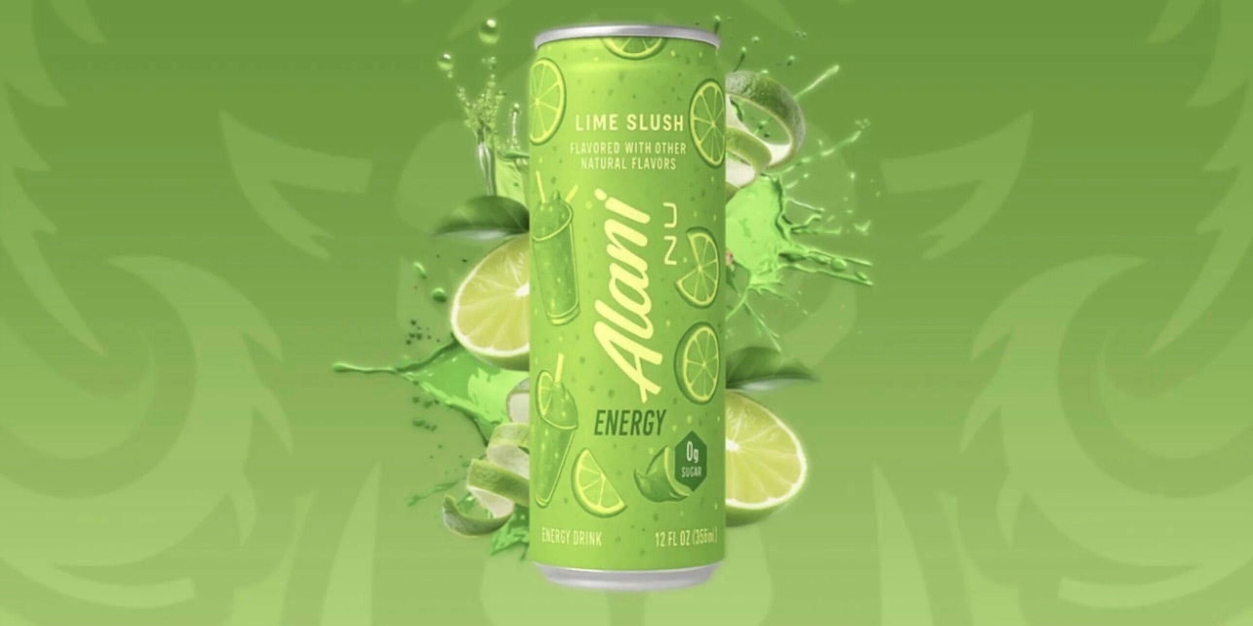 Energy Drink, Lime Slush Flavor, 12 Pack (12fl oz Cans), Sugar Free, Low Calories, 200mg Caffeine - Image 2