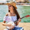 String Banjo 26 Inch MINI Travel Banjo Banjo Beginner Kit with Remo Head Open Back & Closed Solid Back with beginner Kit Comfortable Carrying Bag - Image 10