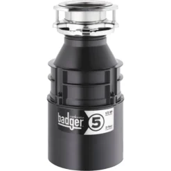 InSinkErator Badger 5 1/2 HP Garbage Disposal, Black, 6.75" x 12.625"