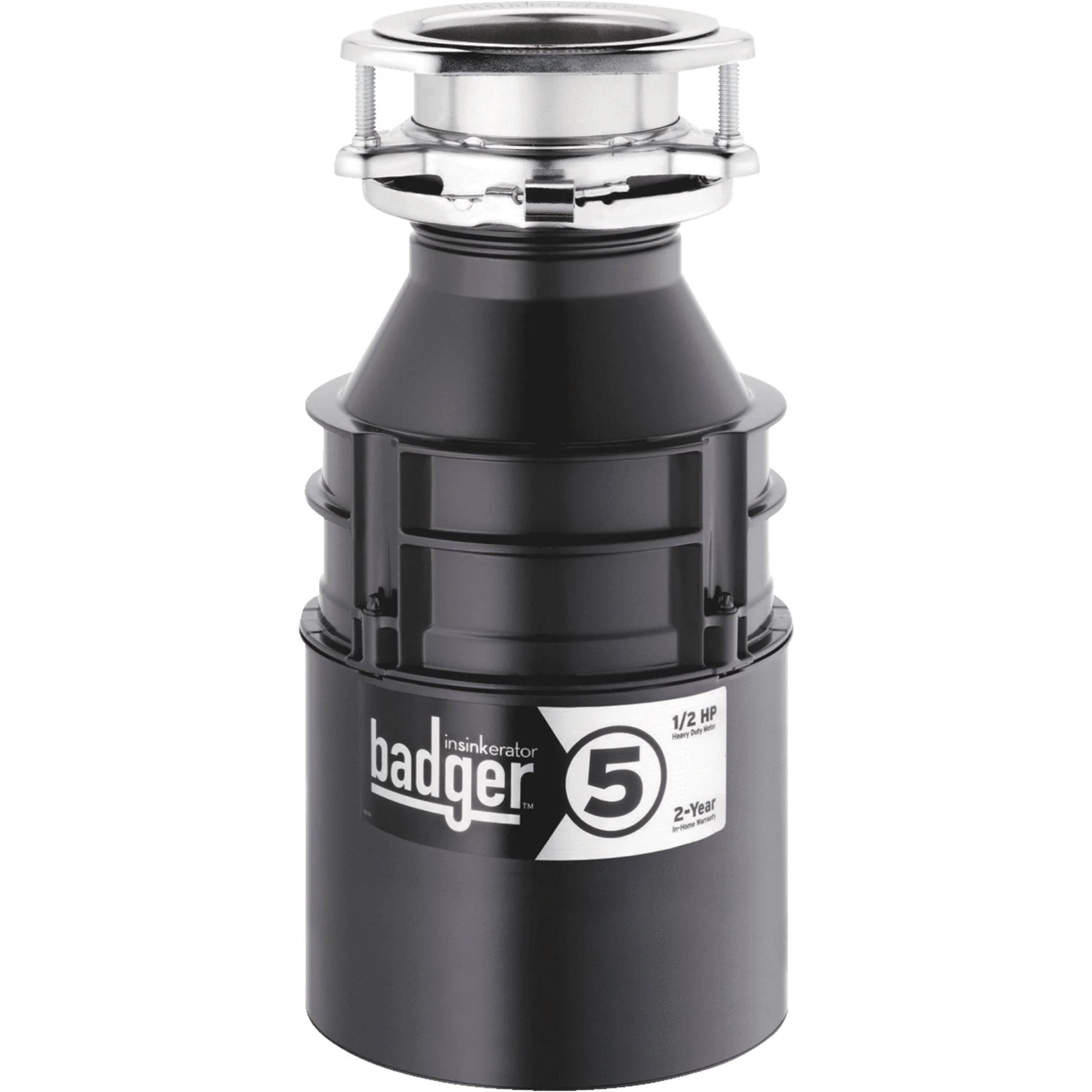 InSinkErator Badger 5 1/2 HP Garbage Disposal, Black, 6.75" x 12.625"