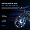 26 Inch Adult 3 Wheel Electric Tricycle with Basket, Fat Tires,7 Speeds,350W Powerful Motor, 36V 10Ah Removable Battery Dark Gray - Image 10
