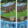 Bestway Power Steel 18' x 9 'x 48' above ground swimming pool Set with metal frame home swimming pool sand filter pump, skimmer and vacuum - Image 8